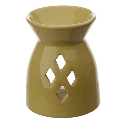 Diamond Cut Out Oil Burner Yellow